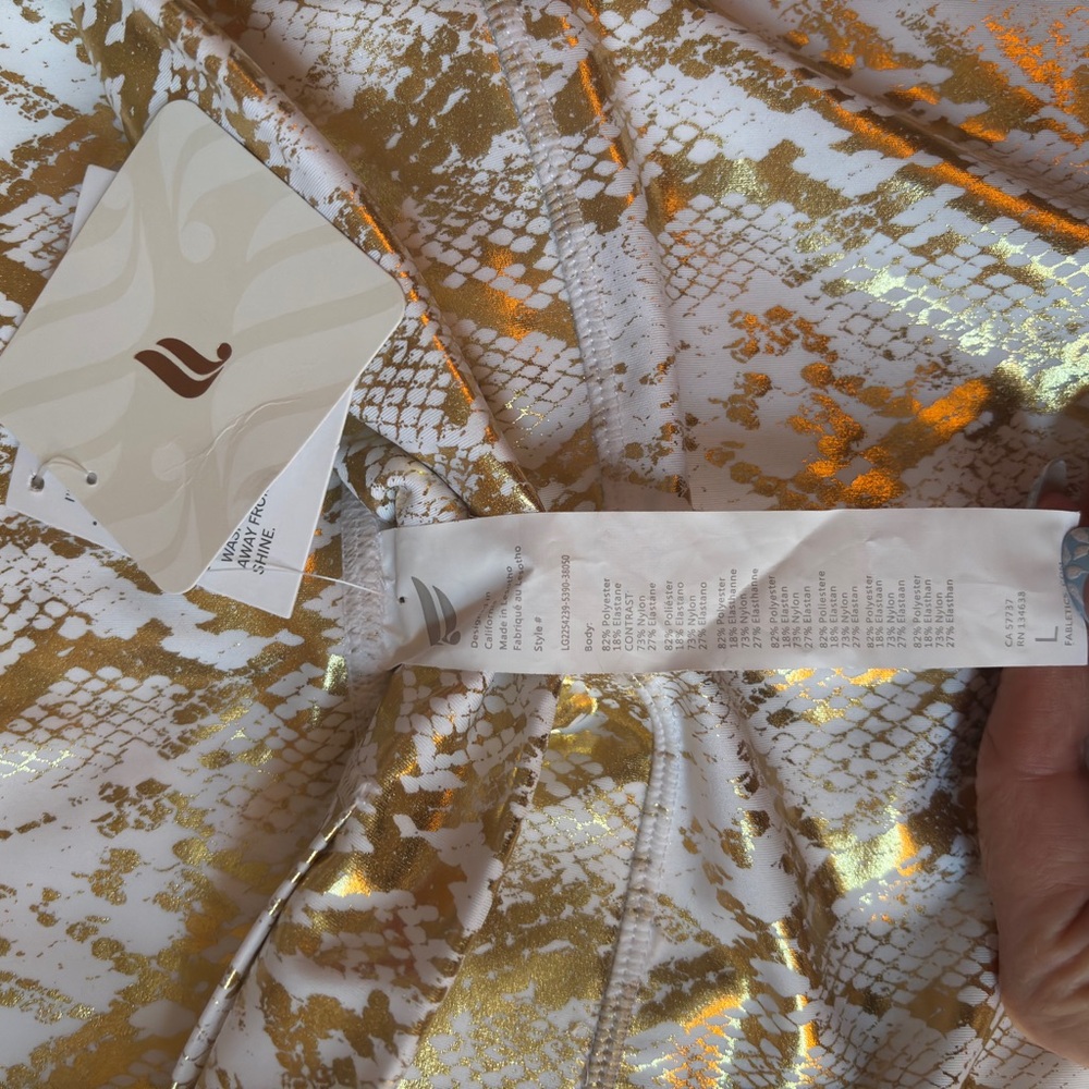 Fabletics Copper Foil Snake Leggings